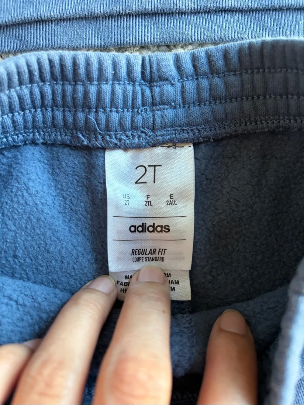 adidas Kids Navy Blue Hoodie & Jogger Set with White Stripes